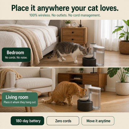 VELTIS™ FreshFlow Self-Refill Cat Fountain